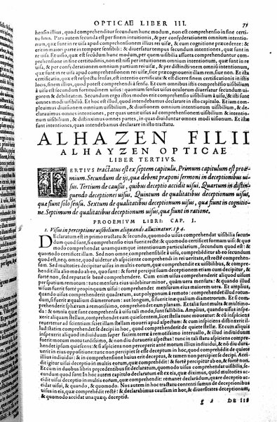 Opticae thesaurus. Alhazeni Arabis libri septem, nunc primùm editi. Eiusdem liber De crepusculis & nubium ascensionibus. Item Vitellonis Thuringolopoli libri 10. Omnes instaurati, figuris illustrati & aucti, adiecti etiam in Alhazenum commentarijs, a Federico Risnero