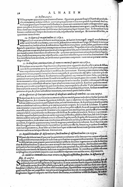 Opticae thesaurus. Alhazeni Arabis libri septem, nunc primùm editi. Eiusdem liber De crepusculis & nubium ascensionibus. Item Vitellonis Thuringolopoli libri 10. Omnes instaurati, figuris illustrati & aucti, adiecti etiam in Alhazenum commentarijs, a Federico Risnero