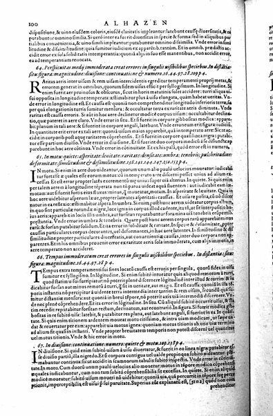 Opticae thesaurus. Alhazeni Arabis libri septem, nunc primùm editi. Eiusdem liber De crepusculis & nubium ascensionibus. Item Vitellonis Thuringolopoli libri 10. Omnes instaurati, figuris illustrati & aucti, adiecti etiam in Alhazenum commentarijs, a Federico Risnero