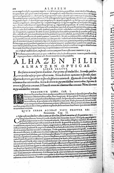 Opticae thesaurus. Alhazeni Arabis libri septem, nunc primùm editi. Eiusdem liber De crepusculis & nubium ascensionibus. Item Vitellonis Thuringolopoli libri 10. Omnes instaurati, figuris illustrati & aucti, adiecti etiam in Alhazenum commentarijs, a Federico Risnero