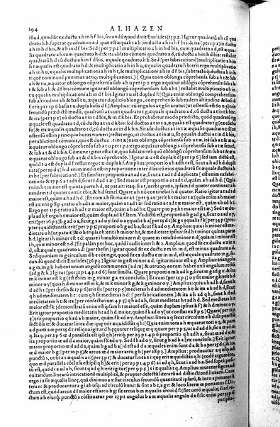 Opticae thesaurus. Alhazeni Arabis libri septem, nunc primùm editi. Eiusdem liber De crepusculis & nubium ascensionibus. Item Vitellonis Thuringolopoli libri 10. Omnes instaurati, figuris illustrati & aucti, adiecti etiam in Alhazenum commentarijs, a Federico Risnero
