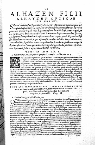 Opticae thesaurus. Alhazeni Arabis libri septem, nunc primùm editi. Eiusdem liber De crepusculis & nubium ascensionibus. Item Vitellonis Thuringolopoli libri 10. Omnes instaurati, figuris illustrati & aucti, adiecti etiam in Alhazenum commentarijs, a Federico Risnero