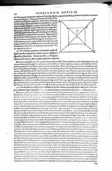 Opticae thesaurus. Alhazeni Arabis libri septem, nunc primùm editi. Eiusdem liber De crepusculis & nubium ascensionibus. Item Vitellonis Thuringolopoli libri 10. Omnes instaurati, figuris illustrati & aucti, adiecti etiam in Alhazenum commentarijs, a Federico Risnero