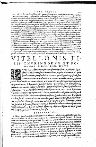 Opticae thesaurus. Alhazeni Arabis libri septem, nunc primùm editi. Eiusdem liber De crepusculis & nubium ascensionibus. Item Vitellonis Thuringolopoli libri 10. Omnes instaurati, figuris illustrati & aucti, adiecti etiam in Alhazenum commentarijs, a Federico Risnero