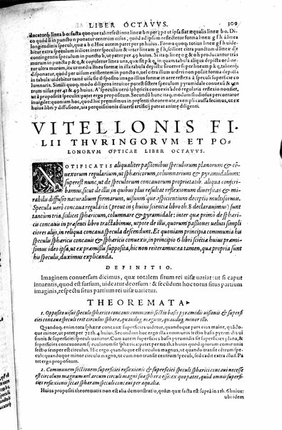 Opticae thesaurus. Alhazeni Arabis libri septem, nunc primùm editi. Eiusdem liber De crepusculis & nubium ascensionibus. Item Vitellonis Thuringolopoli libri 10. Omnes instaurati, figuris illustrati & aucti, adiecti etiam in Alhazenum commentarijs, a Federico Risnero