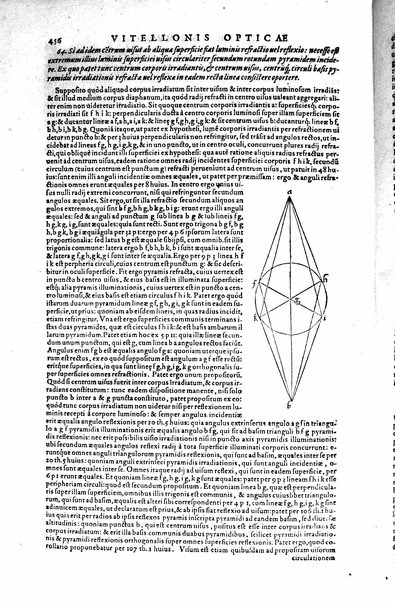 Opticae thesaurus. Alhazeni Arabis libri septem, nunc primùm editi. Eiusdem liber De crepusculis & nubium ascensionibus. Item Vitellonis Thuringolopoli libri 10. Omnes instaurati, figuris illustrati & aucti, adiecti etiam in Alhazenum commentarijs, a Federico Risnero