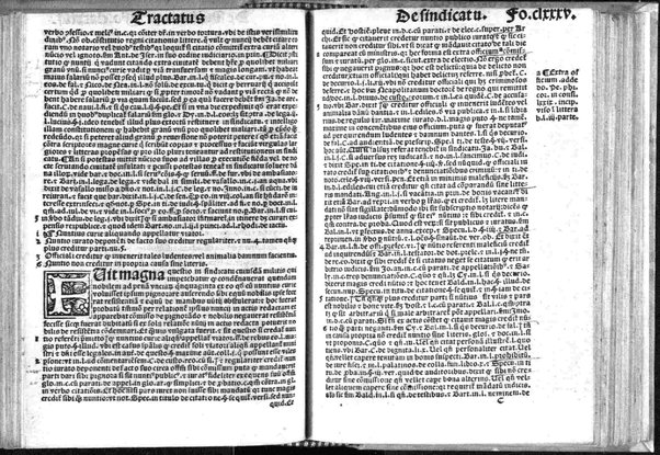 Paris de Puteo De sindicatu: Excellentissimi ac doctissimi Iuris vtriusque doctoris maximique practici domini Paridis de Pueto Neapolitani In materia sindicatus omnium officialium Tractatus vna cum apostillis domini Benedicti Vadi forosemproniensis in margine appositis: & Tabula eiusdem domini Benedicti recenter edita. Adiecta sunt etiam nonnulla summaria valde vtilia (que in alijs exemplaribus antea impressis non reperies) principales materias amplectentia.