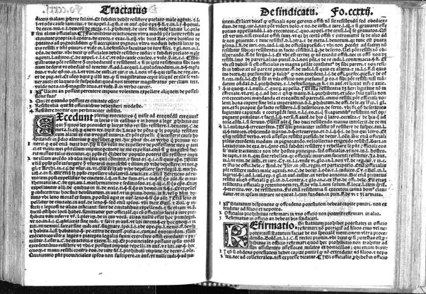 Paris de Puteo De sindicatu: Excellentissimi ac doctissimi Iuris vtriusque doctoris maximique practici domini Paridis de Pueto Neapolitani In materia sindicatus omnium officialium Tractatus vna cum apostillis domini Benedicti Vadi forosemproniensis in margine appositis: & Tabula eiusdem domini Benedicti recenter edita. Adiecta sunt etiam nonnulla summaria valde vtilia (que in alijs exemplaribus antea impressis non reperies) principales materias amplectentia.
