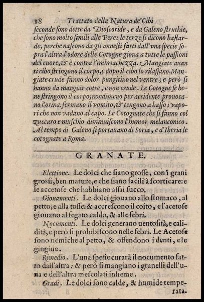 Trattato della natura de' cibi et del bere, del sig. Baldassare Pisanelli ... Nel quale non solo tutte le virtù, & i vitii di quelli minutamente si palesano, ma anco i rimedii per correggere i loro difetti copiosamente s'insegnano ...
