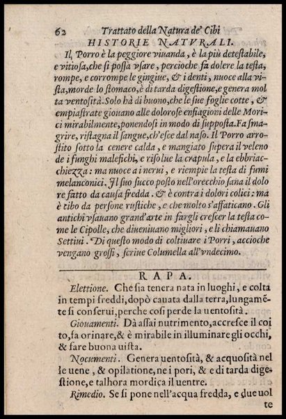 Trattato della natura de' cibi et del bere, del sig. Baldassare Pisanelli ... Nel quale non solo tutte le virtù, & i vitii di quelli minutamente si palesano, ma anco i rimedii per correggere i loro difetti copiosamente s'insegnano ...
