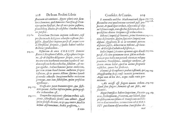 Antonii Posseuini ... Iudicium de Nuæ militis Galli scriptis, quæ ille Discursus politicos, & militares inscripsit. De Ioannis Bodini Methodo historiæ: Libris de repub. & Dæmonomania. De Philippi Mornaei libro de perfectione Christiana. De Nicolao Machiauello