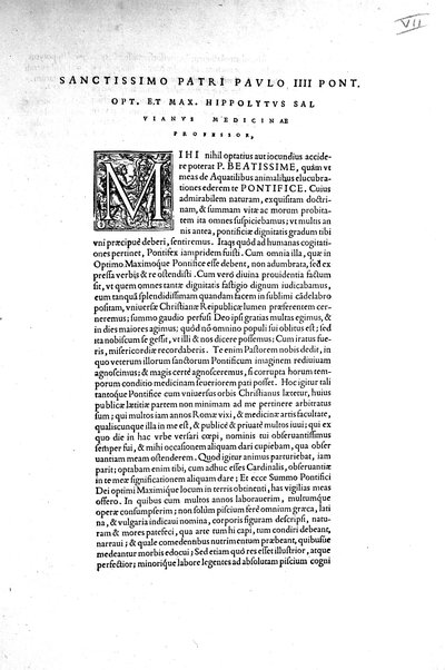 Aquatilium animalium historiæ, liber primus, cum eorundem formis, ære excusis. Hippolyto Saluiano ... auctore