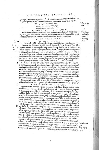 Aquatilium animalium historiæ, liber primus, cum eorundem formis, ære excusis. Hippolyto Saluiano ... auctore