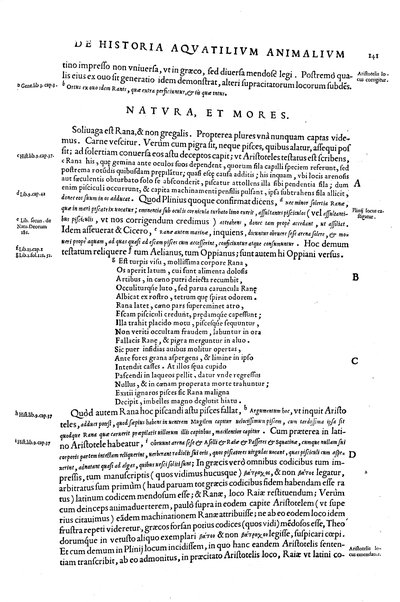 Aquatilium animalium historiæ, liber primus, cum eorundem formis, ære excusis. Hippolyto Saluiano ... auctore