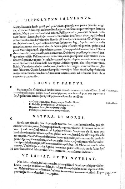 Aquatilium animalium historiæ, liber primus, cum eorundem formis, ære excusis. Hippolyto Saluiano ... auctore