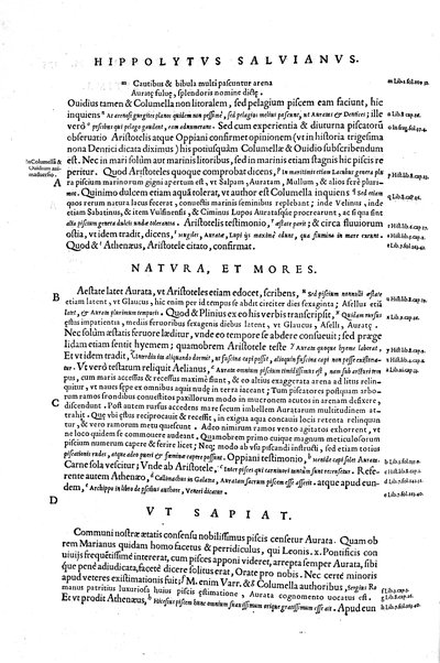 Aquatilium animalium historiæ, liber primus, cum eorundem formis, ære excusis. Hippolyto Saluiano ... auctore