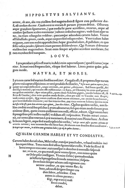 Aquatilium animalium historiæ, liber primus, cum eorundem formis, ære excusis. Hippolyto Saluiano ... auctore