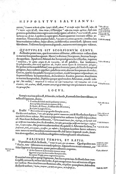 Aquatilium animalium historiæ, liber primus, cum eorundem formis, ære excusis. Hippolyto Saluiano ... auctore