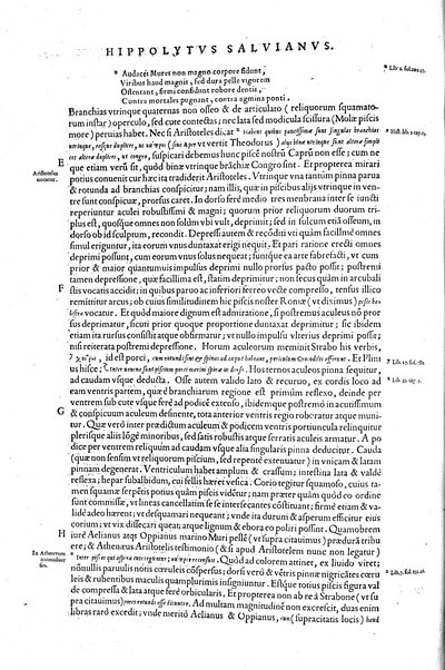 Aquatilium animalium historiæ, liber primus, cum eorundem formis, ære excusis. Hippolyto Saluiano ... auctore