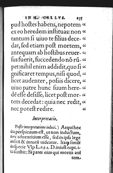 Iurisconsultus, siue De optimo genere iuris interpretandi: Franc. Hotomani iurisc. liber: in quo L. Gallus, L. Lecta, L. Filius quem, L. Frater à frate, & aliae complures explicantur. Adiecto rerum ac uerborum indice locupletissimo. ...