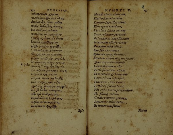 Sinesiou Yper tou dōrou, prōs Paionion. Omilia deutera. Katastasis. Etera katastasis. Ymnoi emmetroi. Sinesii De dono, ad Paeonium. Concio secunda. Constitutio. Constitutio altera. Hymni carmine. Nunc primùm Graecè simul & Latinè edita: interprete Gulielmo Cantero