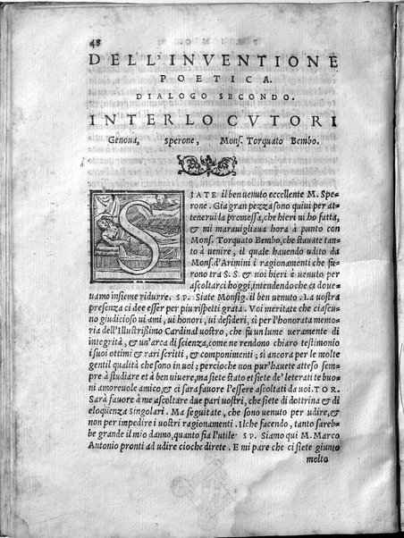 Dialogi di messer Alessandro Lionardi, della inuentione poetica. Et insieme di quanto alla istoria et all'arte oratoria s'appartiene, et del modo di finger la fauola