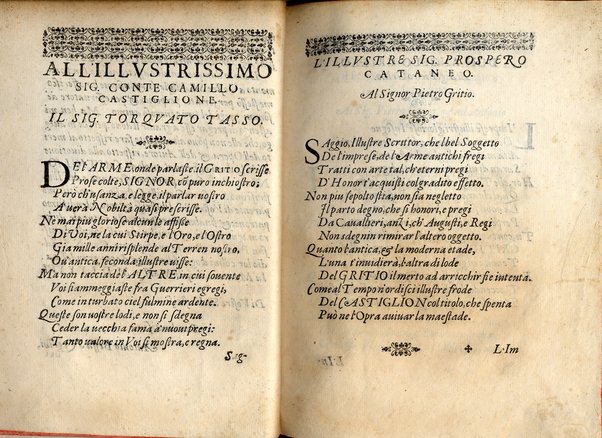 Il Castiglione, ouero dell' arme di nobiltà. Dialogo del signor Pietro Gritio da Iesi. ... Nuouamente posto in luce da Antonio Beffa Negrini