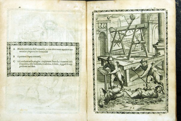 Trattato de gli instrumenti di martirio, e delle varie maniere di martoriare vsate da' gentili contro christiani, descritte et intagliate in rame. Opera di Antonio Gallonio romano sacerdote della congregatione dell' oratorio. Con la tauola nel fine di tutte le cose piu notabili
