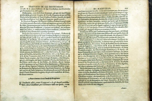 Trattato de gli instrumenti di martirio, e delle varie maniere di martoriare vsate da' gentili contro christiani, descritte et intagliate in rame. Opera di Antonio Gallonio romano sacerdote della congregatione dell' oratorio. Con la tauola nel fine di tutte le cose piu notabili