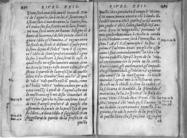 Il Nuovo ed eterno Testamento di Giesu Christo. Nuouamente da l'originale fonte greca, con ogni diligenza in toscano tradotto. Per Massimo Theophilo fiorentino