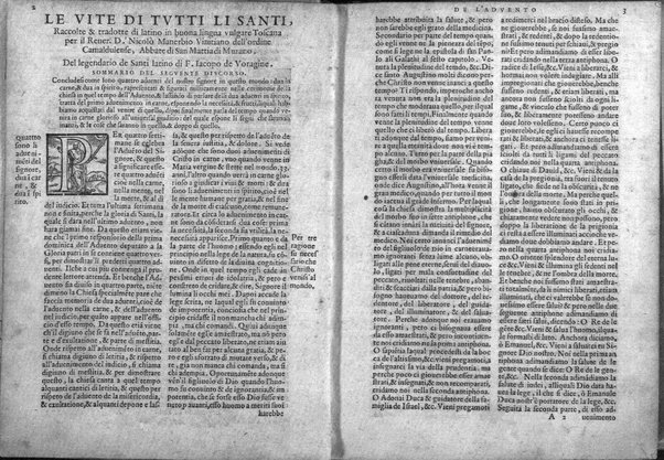 \Leggendario delle vite de santi composto da Iacopo de Voragine e tradotto in volgare da Nicolò Manerbi!