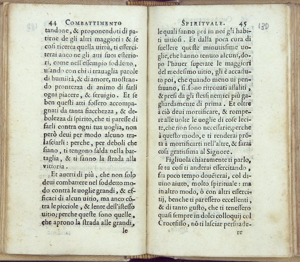 Combattimento spirituale, ordinato da un seruo di Dio, et di nuouo in questa seconda impressione dall'istesso ampliato