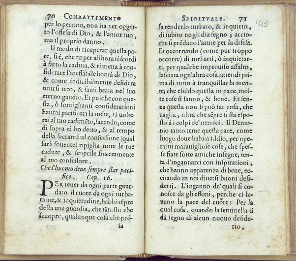 Combattimento spirituale, ordinato da un seruo di Dio, et di nuouo in questa seconda impressione dall'istesso ampliato