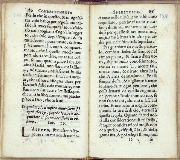 Combattimento spirituale, ordinato da un seruo di Dio, et di nuouo in questa seconda impressione dall'istesso ampliato