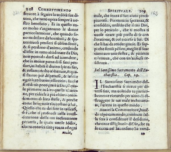Combattimento spirituale, ordinato da un seruo di Dio, et di nuouo in questa seconda impressione dall'istesso ampliato