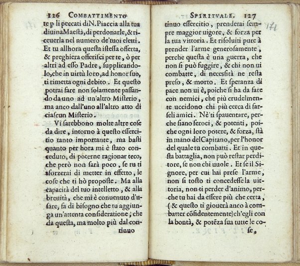 Combattimento spirituale, ordinato da un seruo di Dio, et di nuouo in questa seconda impressione dall'istesso ampliato