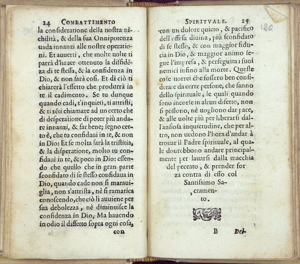 Combattimento spirituale, ordinato da un seruo di Dio, et di nuouo in questa seconda impressione dall'istesso ampliato