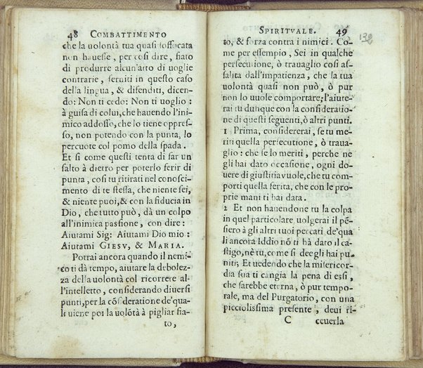 Combattimento spirituale, ordinato da un seruo di Dio, et di nuouo in questa seconda impressione dall'istesso ampliato