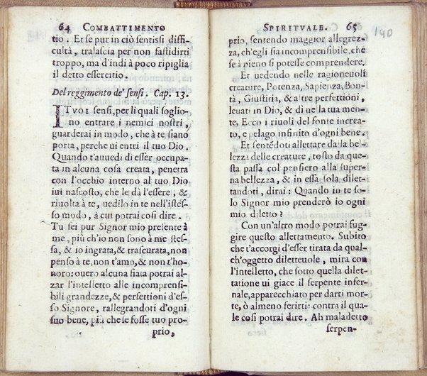 Combattimento spirituale, ordinato da un seruo di Dio, et di nuouo in questa seconda impressione dall'istesso ampliato