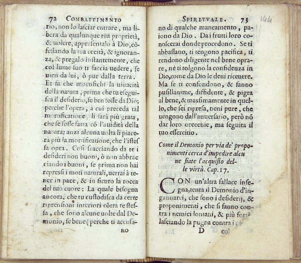 Combattimento spirituale, ordinato da un seruo di Dio, et di nuouo in questa seconda impressione dall'istesso ampliato