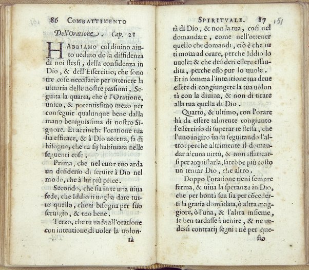 Combattimento spirituale, ordinato da un seruo di Dio, et di nuouo in questa seconda impressione dall'istesso ampliato