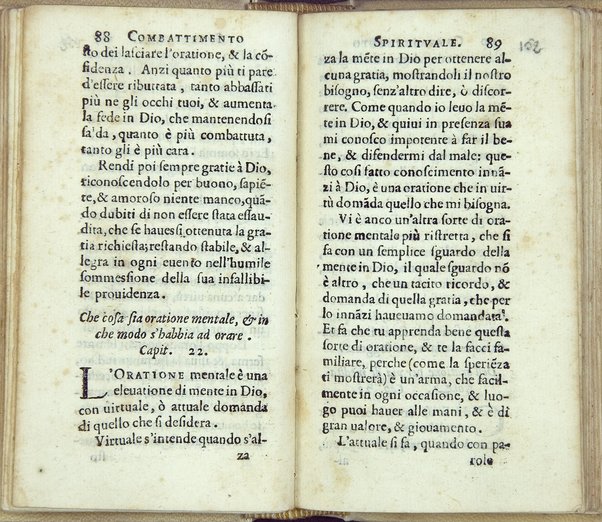 Combattimento spirituale, ordinato da un seruo di Dio, et di nuouo in questa seconda impressione dall'istesso ampliato