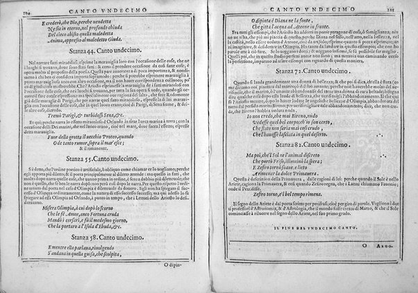 Bellezze del Furioso di M. Lodouico Ariosto; scielte da Oratio Toscanella: con gli argomenti, et allegorie de i canti: con l'allegorie de i nomi proprii principali dell'opera: et co i luochi communi dell'autore, per ordine di alfabeto; del medesimo