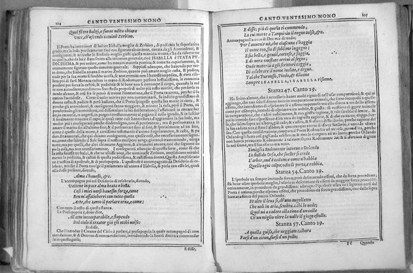 Bellezze del Furioso di M. Lodouico Ariosto; scielte da Oratio Toscanella: con gli argomenti, et allegorie de i canti: con l'allegorie de i nomi proprii principali dell'opera: et co i luochi communi dell'autore, per ordine di alfabeto; del medesimo