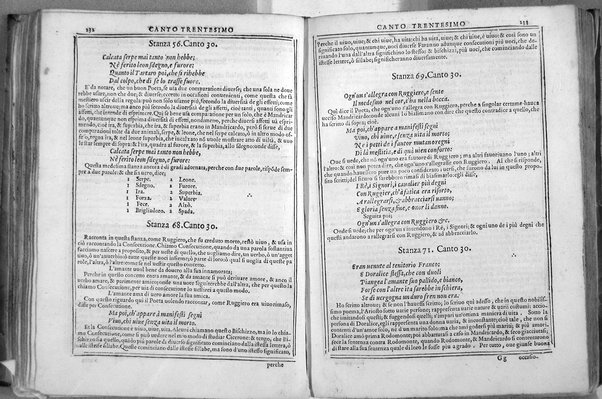 Bellezze del Furioso di M. Lodouico Ariosto; scielte da Oratio Toscanella: con gli argomenti, et allegorie de i canti: con l'allegorie de i nomi proprii principali dell'opera: et co i luochi communi dell'autore, per ordine di alfabeto; del medesimo