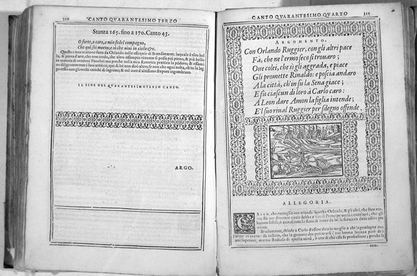 Bellezze del Furioso di M. Lodouico Ariosto; scielte da Oratio Toscanella: con gli argomenti, et allegorie de i canti: con l'allegorie de i nomi proprii principali dell'opera: et co i luochi communi dell'autore, per ordine di alfabeto; del medesimo