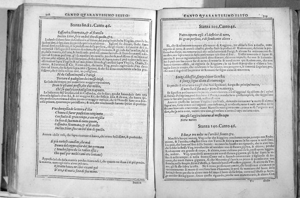 Bellezze del Furioso di M. Lodouico Ariosto; scielte da Oratio Toscanella: con gli argomenti, et allegorie de i canti: con l'allegorie de i nomi proprii principali dell'opera: et co i luochi communi dell'autore, per ordine di alfabeto; del medesimo