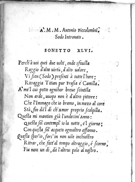 Cento sonetti. Di M. Alisandro Piccolomini