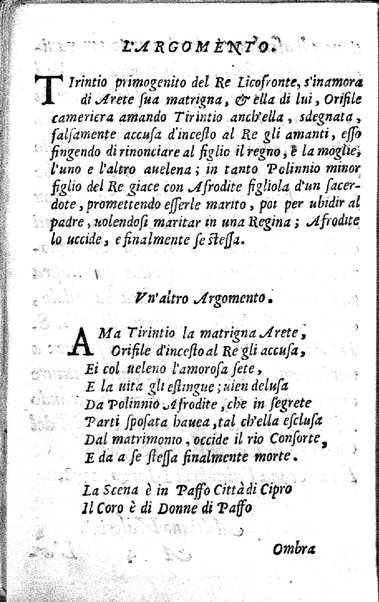 Afrodite noua tragedia di Adriano Valerini da Verona, all'illustrissimo signore il conte Paolo Canossa