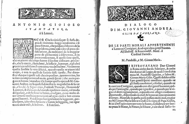 Due dialogi di M. Giouanni Andrea Gilio da Fabriano. Nel primo de' quali si ragiona de le parti morali, e ciuili ... Nel secondo si ragiona de gli errori de pittori circa l'historie. ... Con vn discorso sopra la parola vrbe, città, colonia, municipio, ...